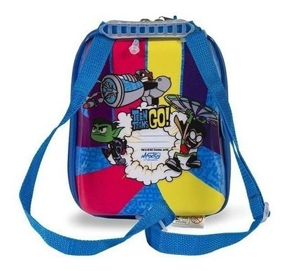Kit Mochila Jovens Teen Titans Infantil Masculina Rodinha 3d
