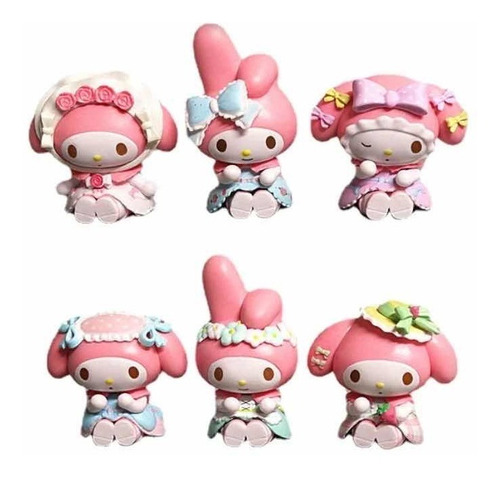 Set Navideño De Figuritas Kuromi Melody Kitty Pompompurin