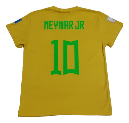 Camiseta Personalizada Para Niño De Futbol Neymar Brasil