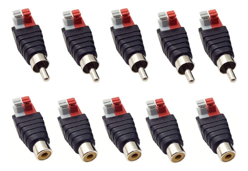 Mattox 10 S Rca Hembra Macho Combinado Cable Audio Av 2 Tipo