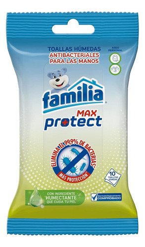 Pañitos Húmedos Familia Antibacterial Herbal X 10und