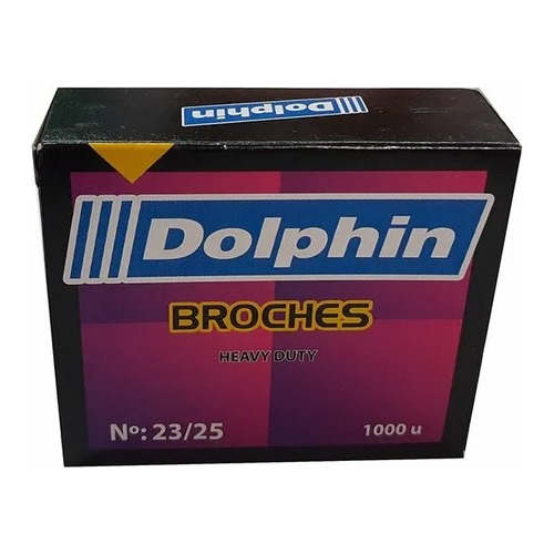 Broches Para Abrochadora Dolphin 23/25 X 1 Cajita De 1000 U