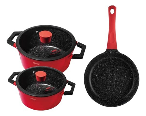 Set De Ollas Bateria De Cocina 5 Piezas Antiadherente Dsp