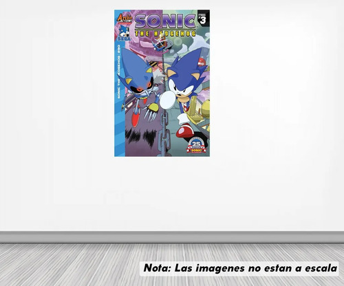 Vinil Sticker Pared 45cm Lado Sonic The Hedgehog Modld0087