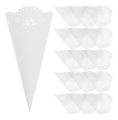 Portaconfeti Huecos, 20 Unidades, Con Forma De Cono De Pétal