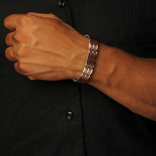 Pulsera Manilla Magnética Cobre Hombre Mejor Salud Y Energía