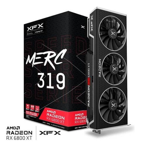 Placa De Video Amd Xfx Radeon Merc 319 Rx 6800 16gb Usada