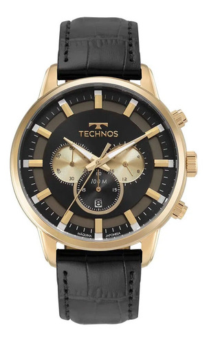 Imagem 1 de 1 de Relógio Technos Dourado Masculino Grandtech Os2abs/0p