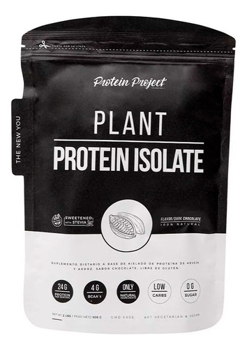 Plant Protein Isolate Protein Project Proteina Vegana 908 Gr