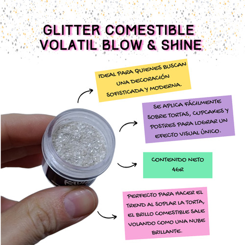 Glitter Comestible Blow Shine 4g - X1 Unid Reposteria