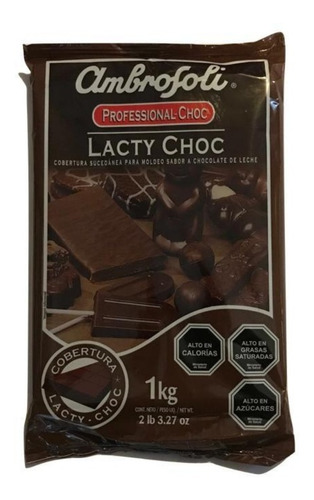Cobertura De Chocolate Ambrosoli Leche Lacty Choc Barra 1 Kg