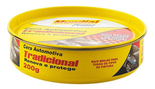 Kit Com 6 Cera Automotiva Para Polimento 200g Mundial Prime