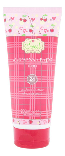  Loção Desodorante Hidratante Corporal Cherry Giovanna Baby Sweet Collection Bisnaga 200ml