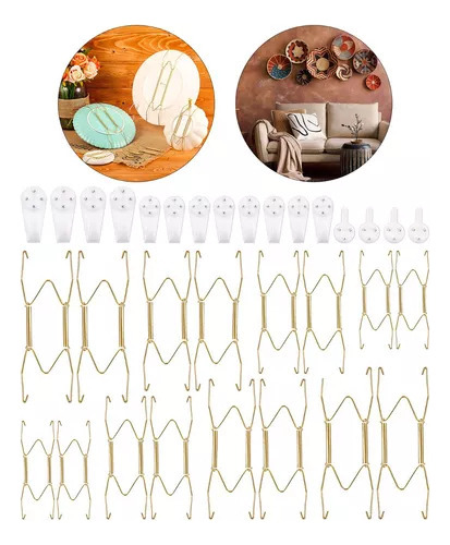 * 16 Colgadores De Platos Acero Inoxida For Soporte De Pared