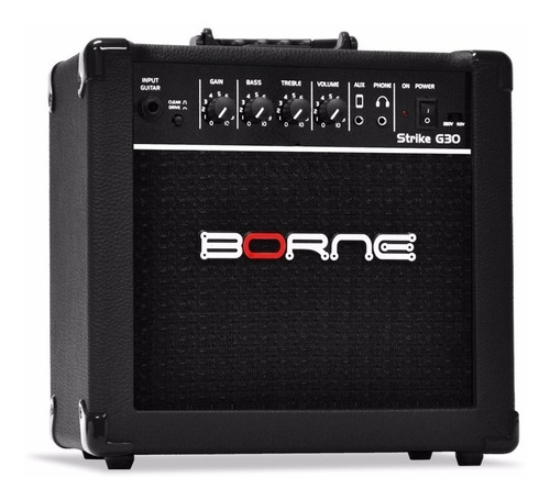 Amplificador Borne Guitarra Strike Preto G30 Borne Oferta