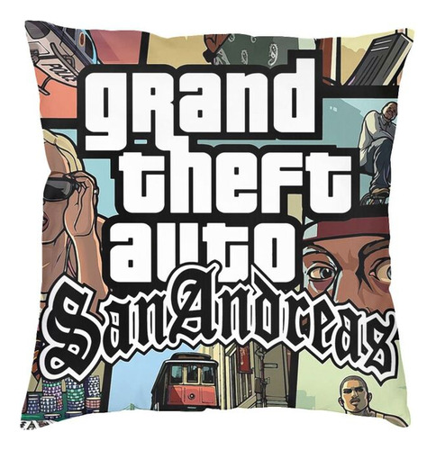 Funda De Almohada Grand Theft Auto San Andreas Para Sala De