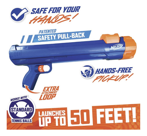 Pistola Lanzapelotas Nerf Dog Blaster Juguete Para Perro 4pz
