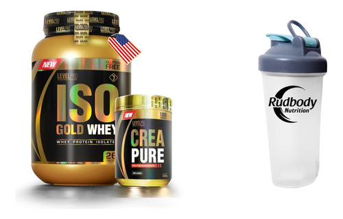 Level - Iso Gold Whey 2.65 Lb Vainilla+crea Pure 500g+shaker