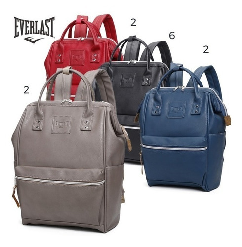 Cartera Mochila Urbana Everlast Original Cuero Pu 19924 