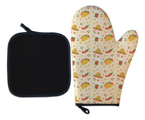 Kit Luva Térmica Com Aparador - Comida Mexicana Tacos