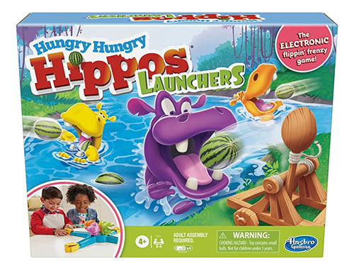 Hasbro Gaming Juego De Lanzadores De Hipopótamos Hambrient.