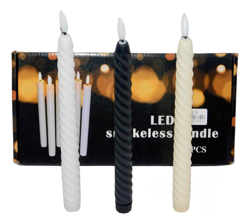 Velas Cirio Velones Vela 24cm Luz Led X2und Decoracion 