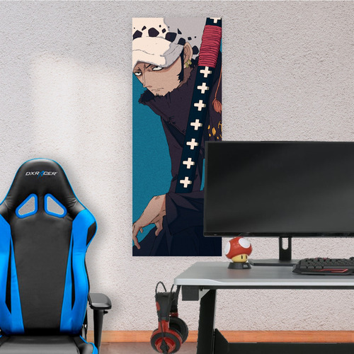 Cuadro Grande 30x80 Cm One Piece Trafalgar Law Con Espada