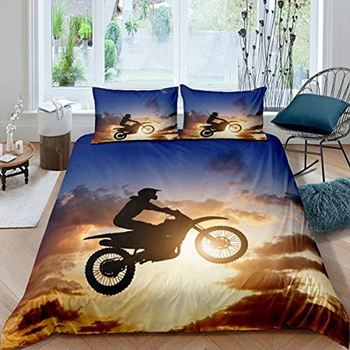 Erosebridal Dirt Bike Funda Nórdica Motocross Rider Funda De