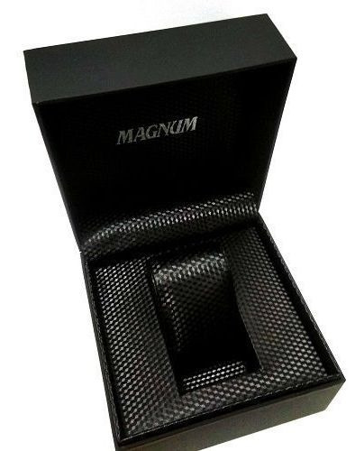 Relógio Magnum Masculino Quadrado Silicone Preto Ma31882t Nf
