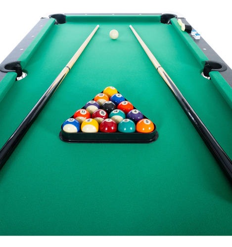 Mesa De Billar Portátil Plegable 167 Cm Para Sala De Juegos Color Del Paño