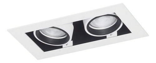 Embutido Dicro Aluminio Karol 2 Luces Cardanico Gu10 Blanco