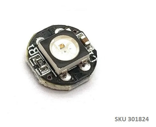 Imagen 2 de 3 de Led Rgb Ws2812b Smd 5050 Con Pcb Black 1 Pixel Negro W01