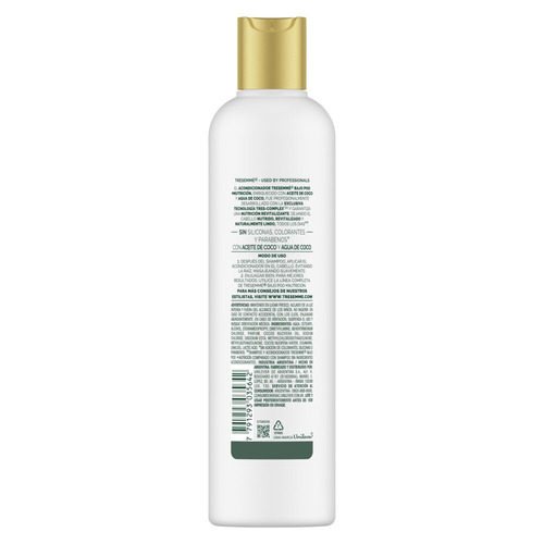 Imagen 2 de 2 de Acondicionador TRESemmé aceite de coco,agua de coco 400 ml