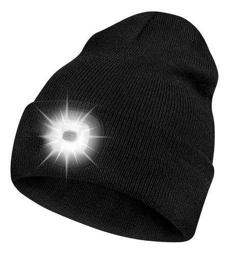 Bosttor Led Beanie Hat With Light, Rechargeable Headlamp ...