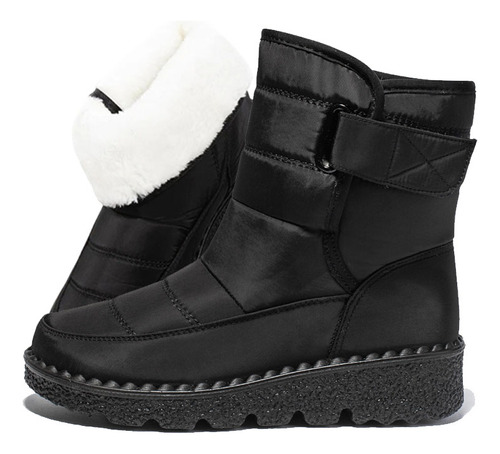 Botas De Nieve Impermeables Con Velcro Para Mujer, Ideales P