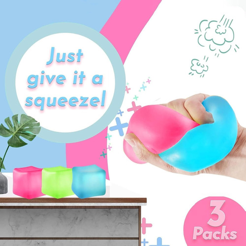8 Cubos Sensoriales Fidget Antiestrés, Squishy Stress Ball