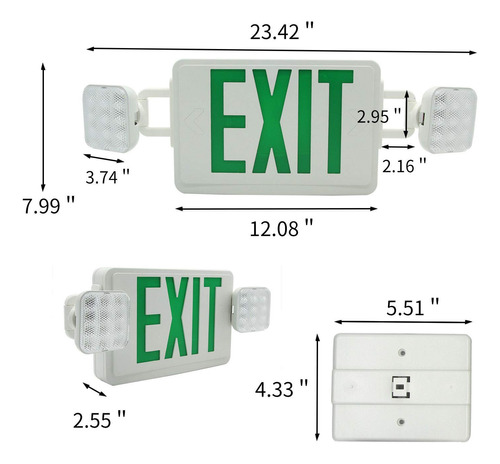 Luz Emergencia Led Para Interior 2 Cabeza Ajustabl Doble