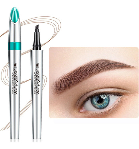 3d Waterproof Microblading Eyebrow Pen 4fork Tip Pencil,2pcs