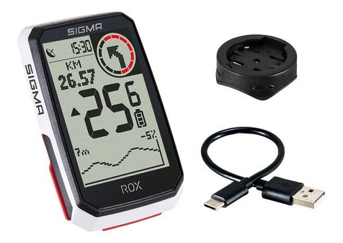 Sigma Ciclocomputador Rox 4.0 Gps Montura Superior Bicicleta