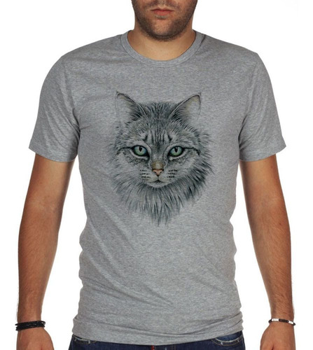 Remera De Hombre Gato Domestico Arte