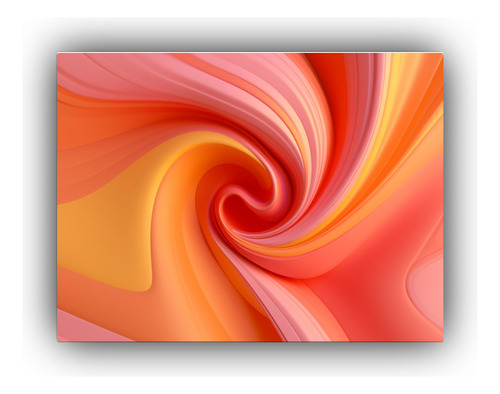 50x40cm Cuadro Vintage Abstracto En Tonos Rosa, Durazno Y Am