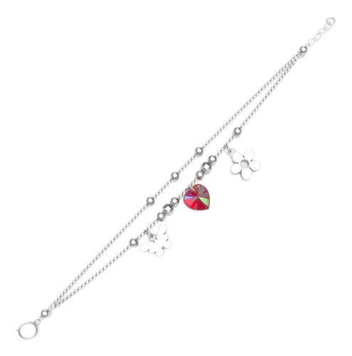 Pulsera De Plata 925 Y Swarovski Mujer Agálea Joyeria