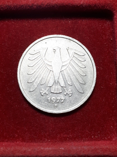 Moneda Alemania 1977 5 Marcos