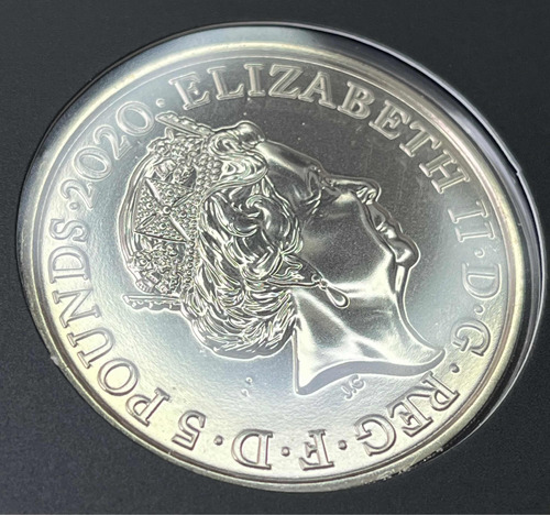 Moeda 5 Pounds 2020 - Bond, James Bond 007 (Usado)