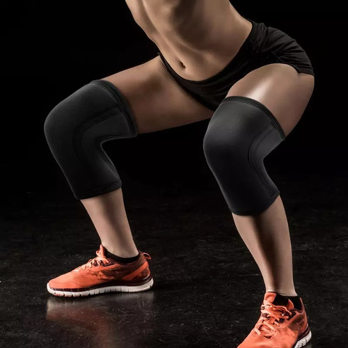 Imagen 3 de 3 de Par De Rodilleras 7mm Compresion Crossfit - Power Lifting