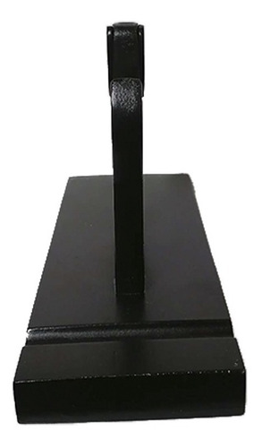 Imagen 2 de 2 de Soporte De Madera Para Teléfonos Y Tablet Figura Perro Negro