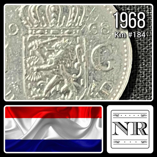 Holanda - 1 Gulden - Año 1968 - Km #184 A - Juliana