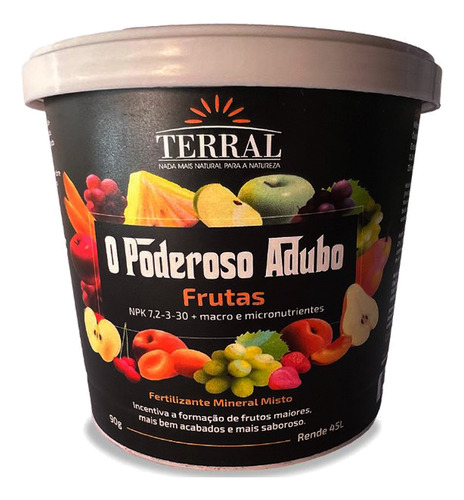 Fertilizante O Poderoso Adubo Frutas 90g Terral Rende 45l