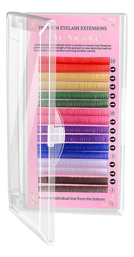 Cílios Fio A Fio Mink Colorido 0.07 16fls Nagaraku