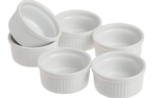 Pack 12 Unid. Pocillo Ramekin Cerámica Porcelana  9 Cm